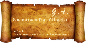 Gaunersdorfer Alberta névjegykártya